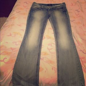 Express jeans barely boot low rise.